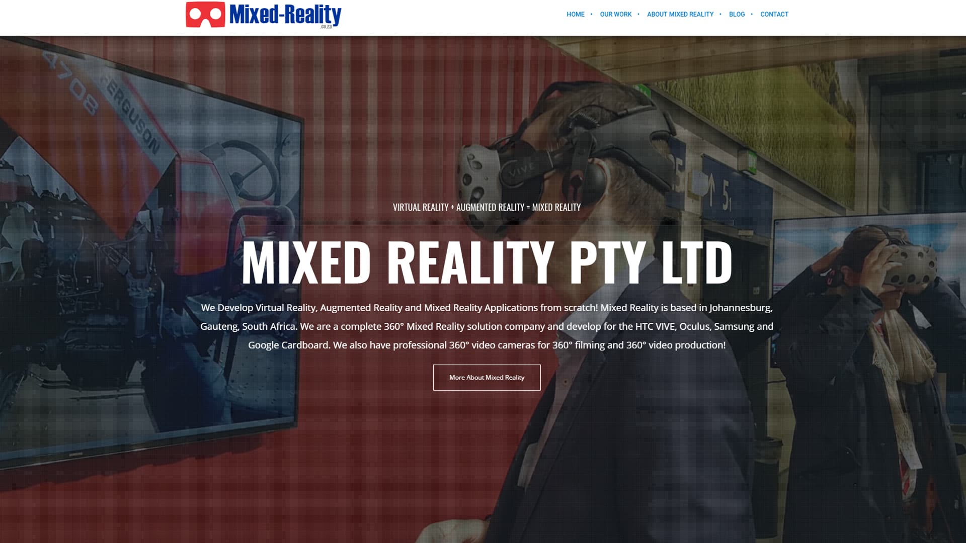 Mixed Reality South Africa website overview