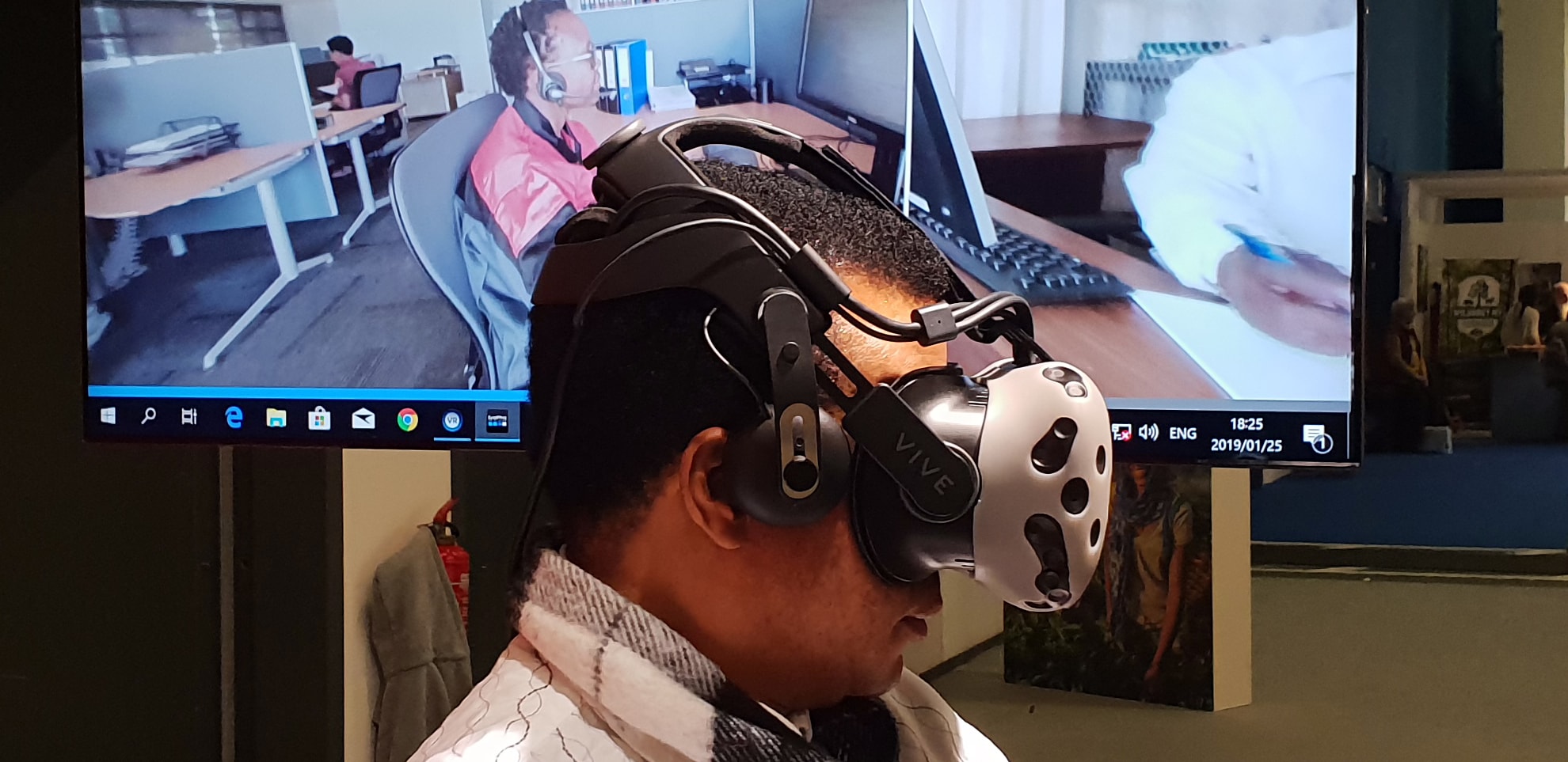 man in virtual reality