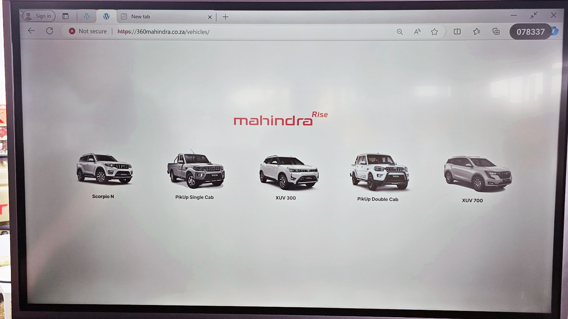 Mahindra Touchscreen Experience