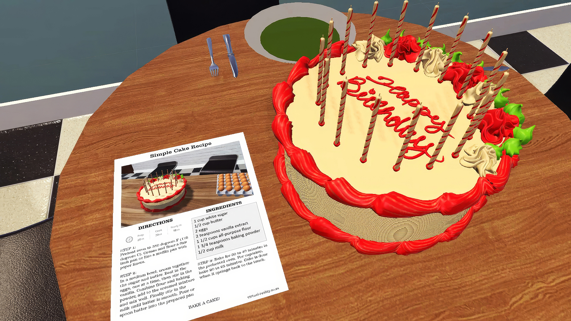 Virtual Reality Birthday Cake